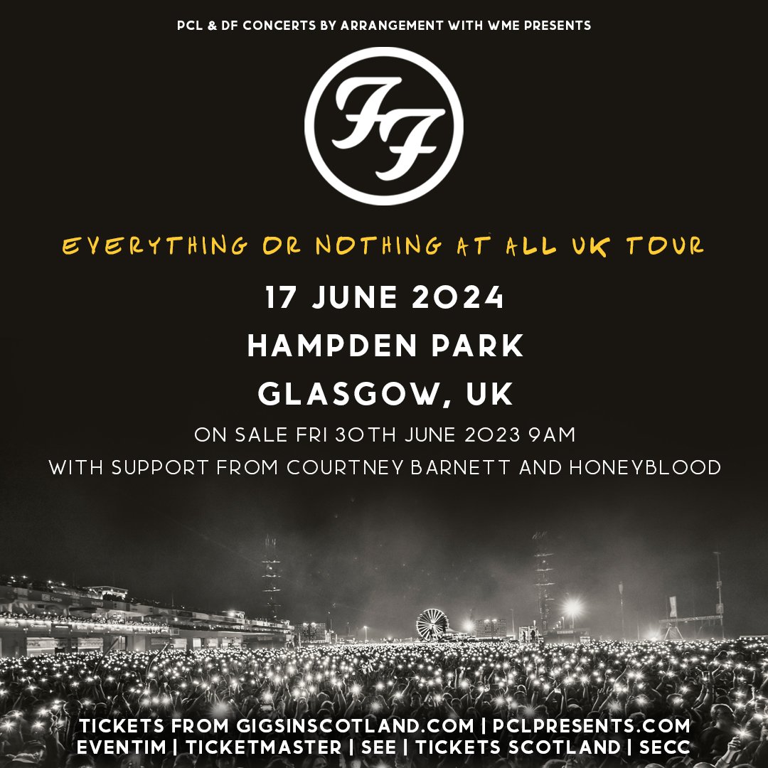Hampden Park Stadium on Twitter "🎸 The FooFighters are returning to