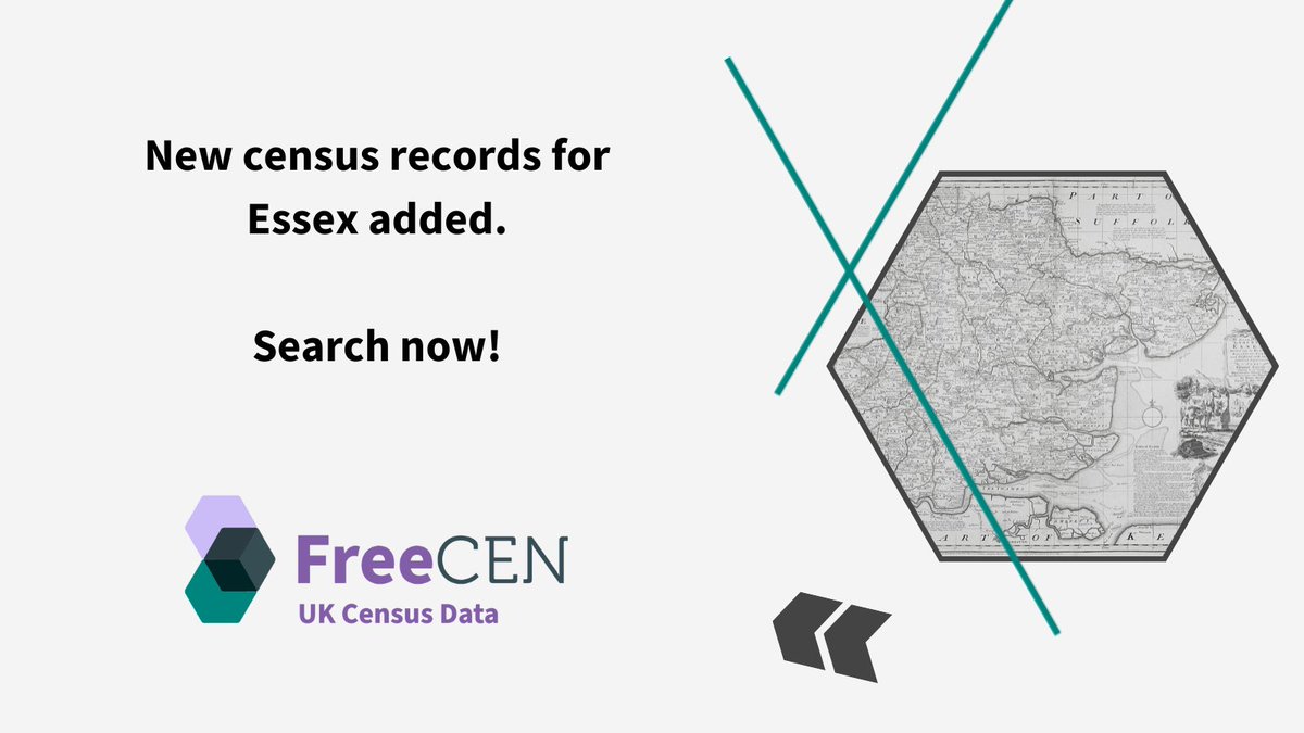 NEW! Searching in Essex? During May, 23k new records for the 1861 census were added to the FreeCEN database, thanks to our volunteer transcribers. Search now at freecen.org.uk <a href="/essexarchive/">Essex Record Office</a> #ancestryhour