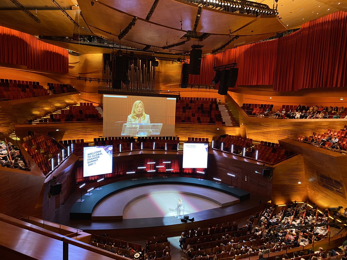 Live from the #globalfashionsummit - learning industry-side how global fashion industrial leaders and innovators are taking action toward sustainable global supply chains. Following conversations on #labour rights accountability, #traceability, #logistics, and #circulareconomy