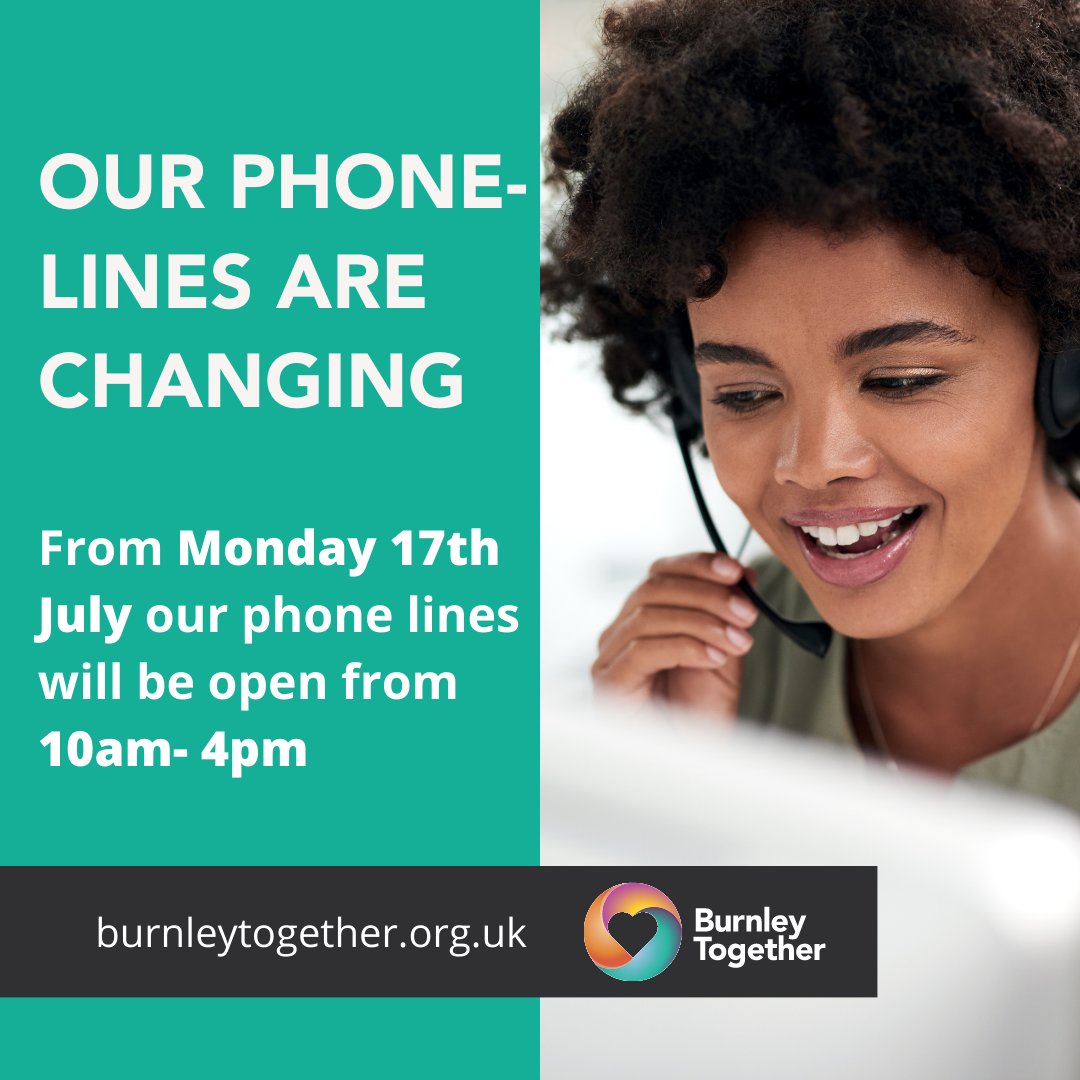 ❗ Our phone lines are changing ❗ 
From Monday 17th July, our phone lines will be open from 10am-4pm.