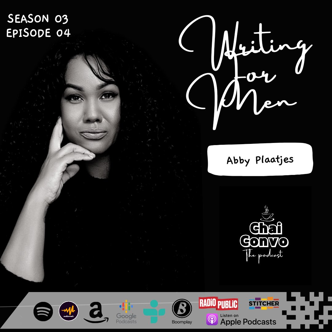 ChaiConvo's tweet photo. All New #episode ☀️

Writing For Men:Abby Plaatjes @MzzAbby 
Abby has a new #book OUT titled "The Life In My Men"
And we have been blessed enough to have a little overview of what the book is all about.

P.S
Fun Fact.
South Africa🇿🇦 ~Largest 💎

Listen->https://t.co/vyvFvh2G5G https://t.co/KwulbMqCj8