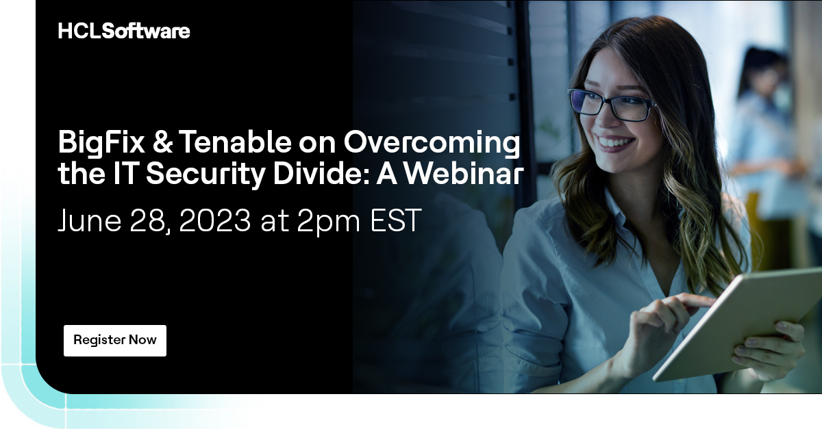 Learn key insights on the recent Tenable/HCL BigFix report on key factors influencing vulnerability management program effectiveness and impact. 
#vulnerabilitymanagement #HCLBigFix #HCLSoftware
Register here: hclsw.co/hoic-7