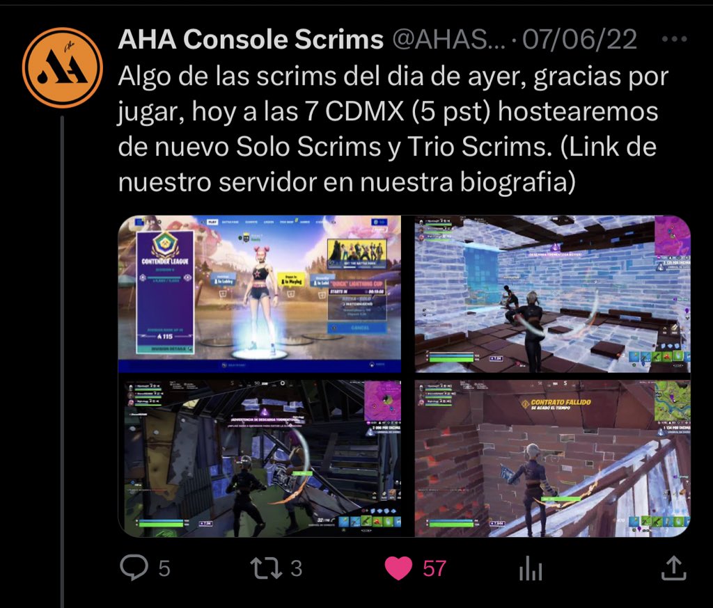 AHA Scrims tweet media