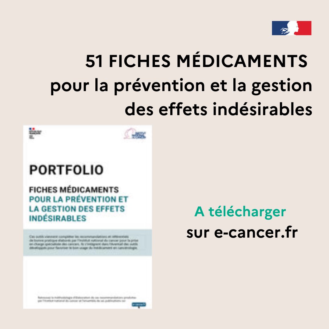 #ProDeSanté, pour la prévention, le suivi et la gesion des effets indésirables liés aux anticancéreux par voie orale, retrouvez nos différentes recommandations pour le suivi de vos patients : e-cancer.fr/Professionnels…
