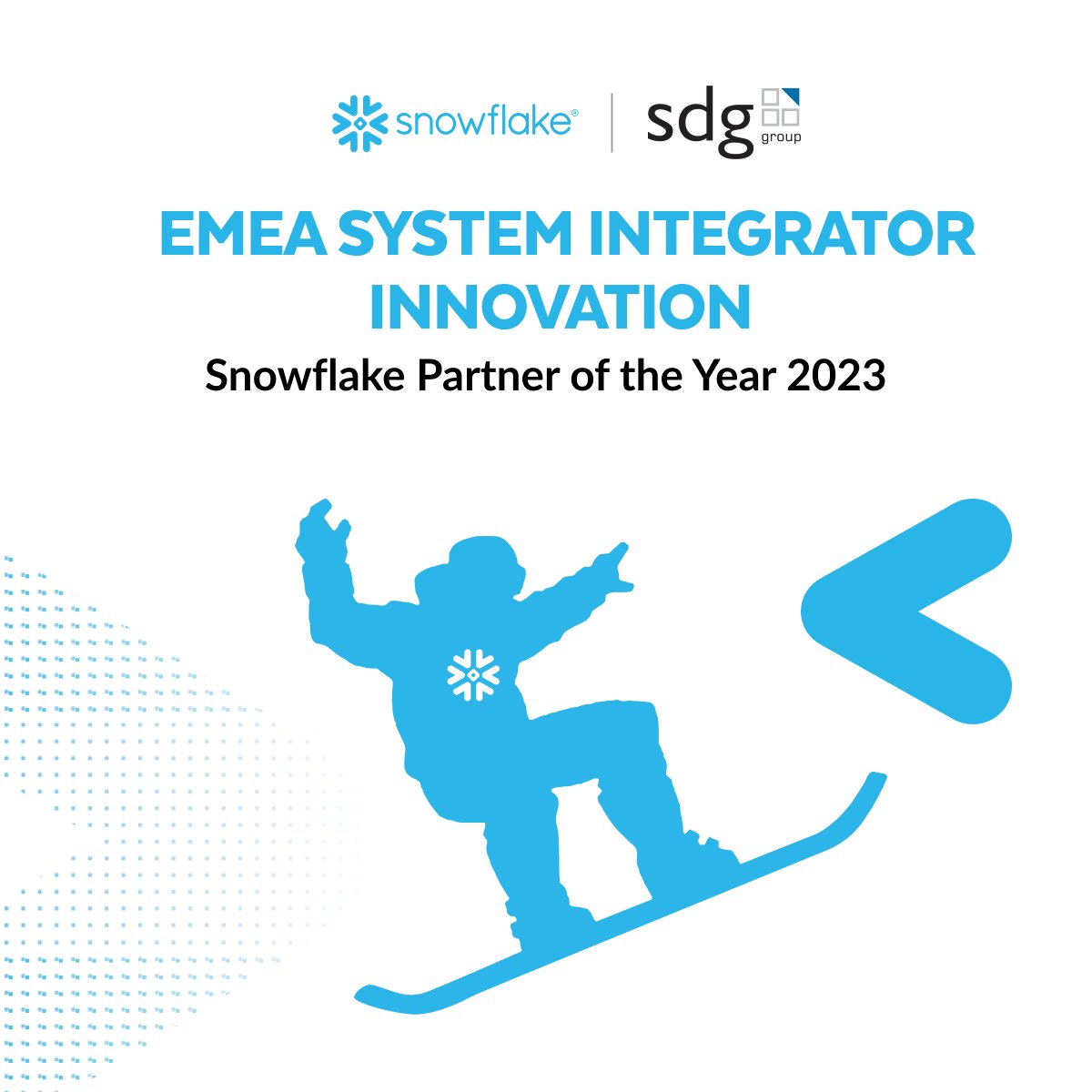 sdggroupspain's tweet photo. ¡SDG Group se complace en anunciar que hemos sido nombrados por @SnowflakeDB “Socio Innovador del Año” para la región EMEA!❄️🌟Accede a la noticia completa aquí 👉 https://t.co/S5acCyX7Jg #SnowflakePartneroftheYear #SDGGoBeyond https://t.co/rdcYu6XM2c