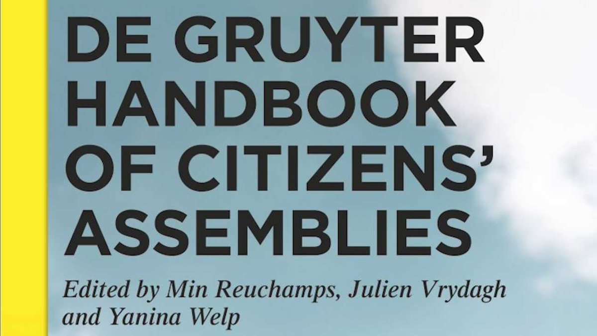 'Taking a mending approach allows us to appreciate a wide repertoire of democratic repair alternatives beyond “off-the-shelf ” interventions such as CAs.' Read the latest from our very own @selenAercan x @Boswell_JC & @CarolynHendriks OPEN ACCESS 🔑 degruyter.com/document/doi/1…