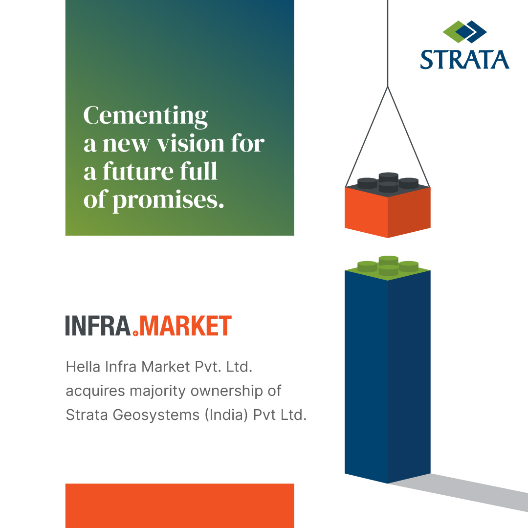 Strata Geosystems (@strata_global) on Twitter photo (1/3)
We are excited to share that <a href="/InfraMarket_/">Infra.Market</a> has acquired the majority shares of #Strata. For the last few decades, we have steadfastly focused on promoting the adoption of geosynthetics in #construction projects globally.
#TeamWork #Sustainable (1/3)
We are excited to share that <a href="/InfraMarket_/">Infra.Market</a> has acquired the majority shares of #Strata. For the last few decades, we have steadfastly focused on promoting the adoption of geosynthetics in #construction projects globally.
#TeamWork #Sustainable
