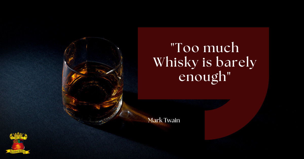 'Too much whisky is barely enough'

Raise a glass to the wisdom of Mark Twain and the timeless allure of whisky.

#WhiskyWisdom #RaiseAGlass #MarkTwainQuotes