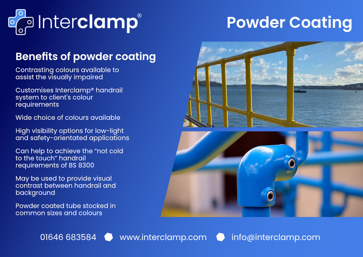 Interclamp's tweet photo. Curious about how powder coating can enhance your project? We've created a blog post to help simplify your decision, highlighting the main advantages.

Check out the full post here ➡️ https://t.co/AcPFc99i7f

#Interclamp #TrustGenuineInterclamp #PowderCoating #Handrails #Safety # https://t.co/azCSNz2Mih