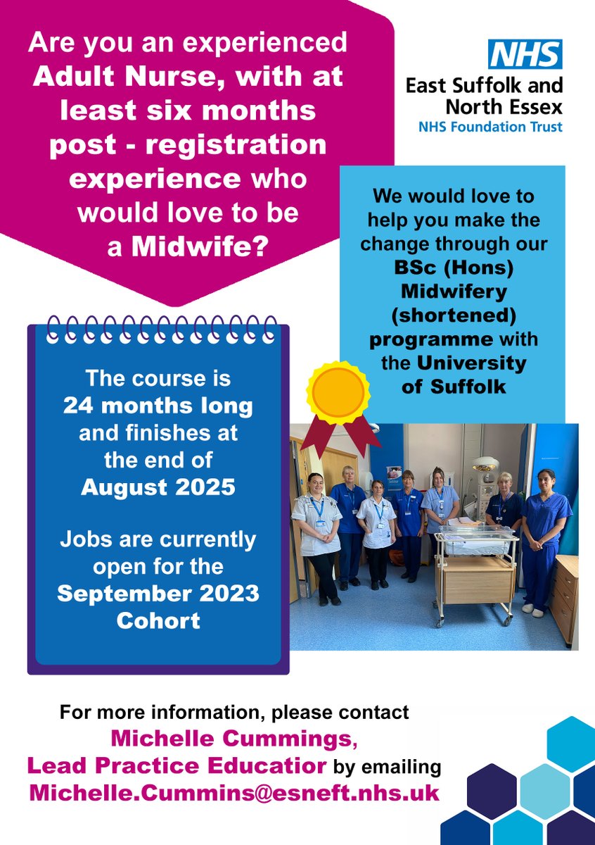 Are you an experienced Adult Nurse looking for a change? 👇👇👇 #TeamESNEFT #ComeAndJoinUs 

💻 Apply here: buff.ly/43Oj60X 

#NHS #NHSJobs #NHSHeroes #Maternity #Midwifery #Midwives #Nursing #TimeToShine #Hospital #Healthcare #HealthcareHeroes @nmcnews