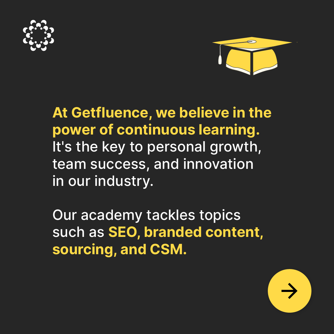byGetfluence's tweet photo. At #Getfluence, continuous learning isn't just a word; it's in our culture (Boldness, Trust, Excellence). 

Swipe through to discover how we're fostering continuous learning at Getfluence. 
Make the right choice with us. 💪 

#LifeAtGetfluence #ContinuousLearning https://t.co/0rU4oPSQ9U