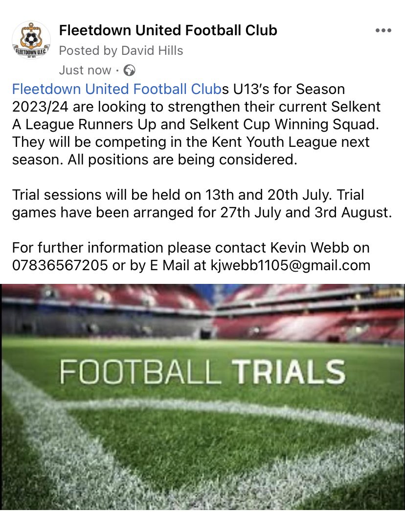 FleetdownFC's tweet photo. @FleetdownFC @KentYouthLeague @SelkentYFL https://t.co/wJpHYlZEbx