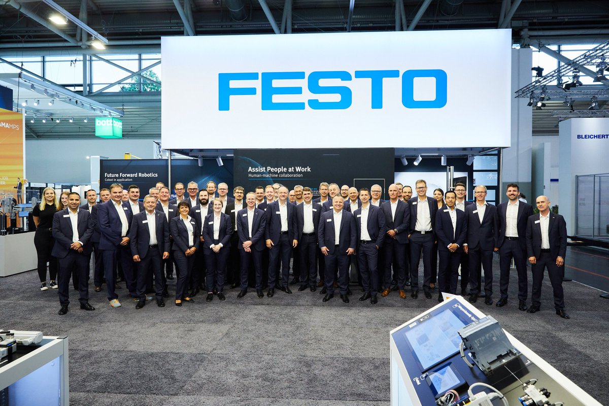 We are Ready! Visit us at #automatica23 in Munich.👋 

📍 Hall A6 is where the action is! Get ready to immerse yourself in the world of intelligent automation, digitization and AI, e-mobility, and robotics. 
 
#festo #batteryhandling #robotic #exhibition #automatica23