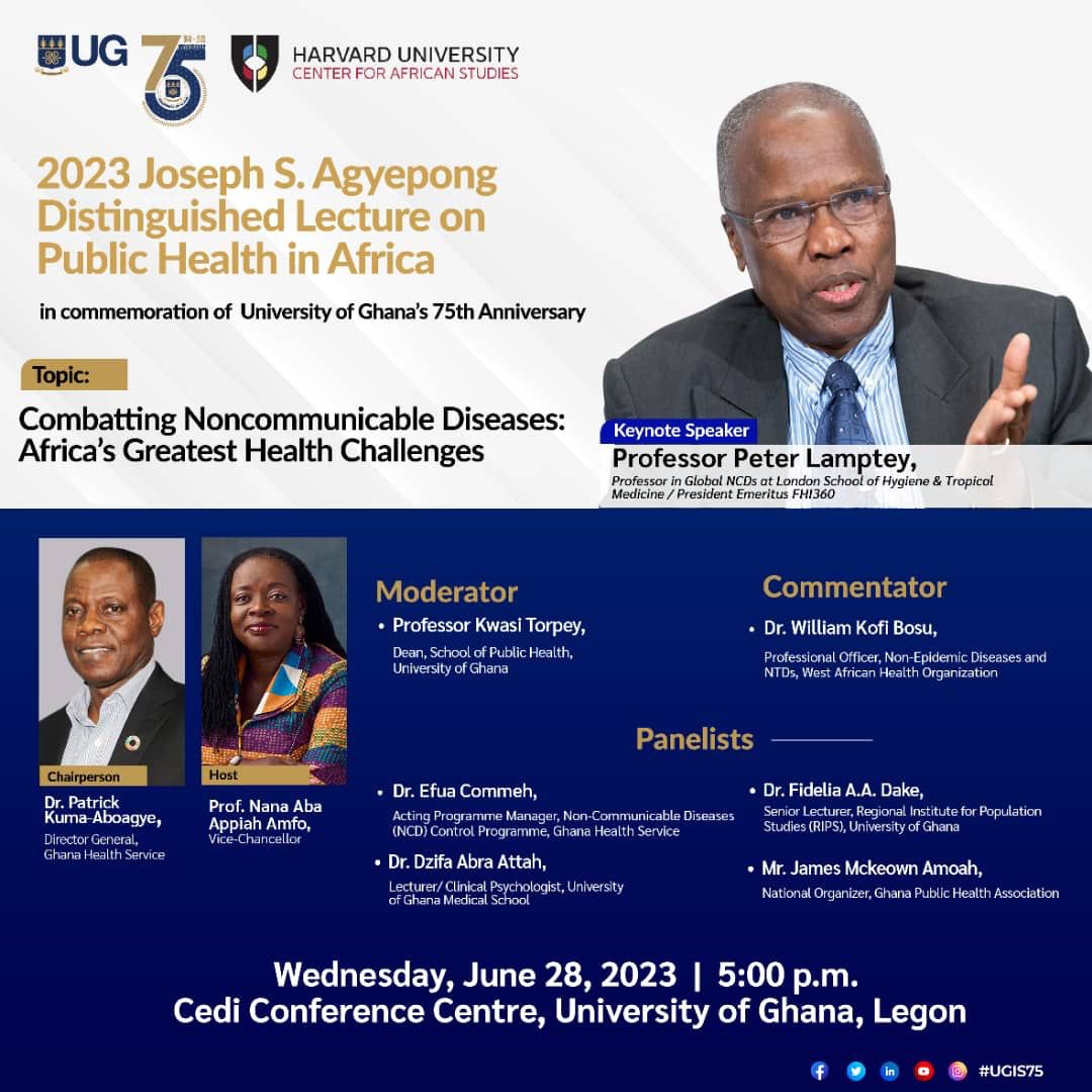 Seeking inspiration and knowledge about public health in Africa? Look no further! Tomorrow's Joseph S. Agyepong Distinguished Lecture will provide valuable insights and practical strategies to combat noncommunicable diseases. #JSAgyepong 
#healthconference #publichealth #Africa