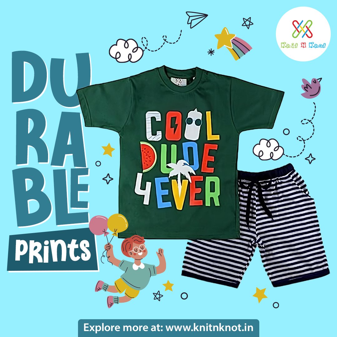 Quality is the key to sustainability. Slay tear-proof high-definition prints over & over with #knitNknot. Shop: bit.ly/KnKCasualSets #modernparenting #parenting #kidsfashion #kidswear #sustainablefashion #mommies #cotton #cottonwear #kidstyle #parentingtips #newmommies