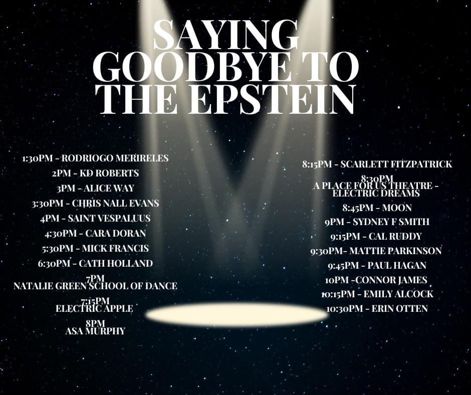 BeatlesWalk's tweet photo. Saying Goodbye to the Epstein - Tuesday 27 June Schedule. FREE ENTRY #savetheepstein https://t.co/9ilWqxQIQh
