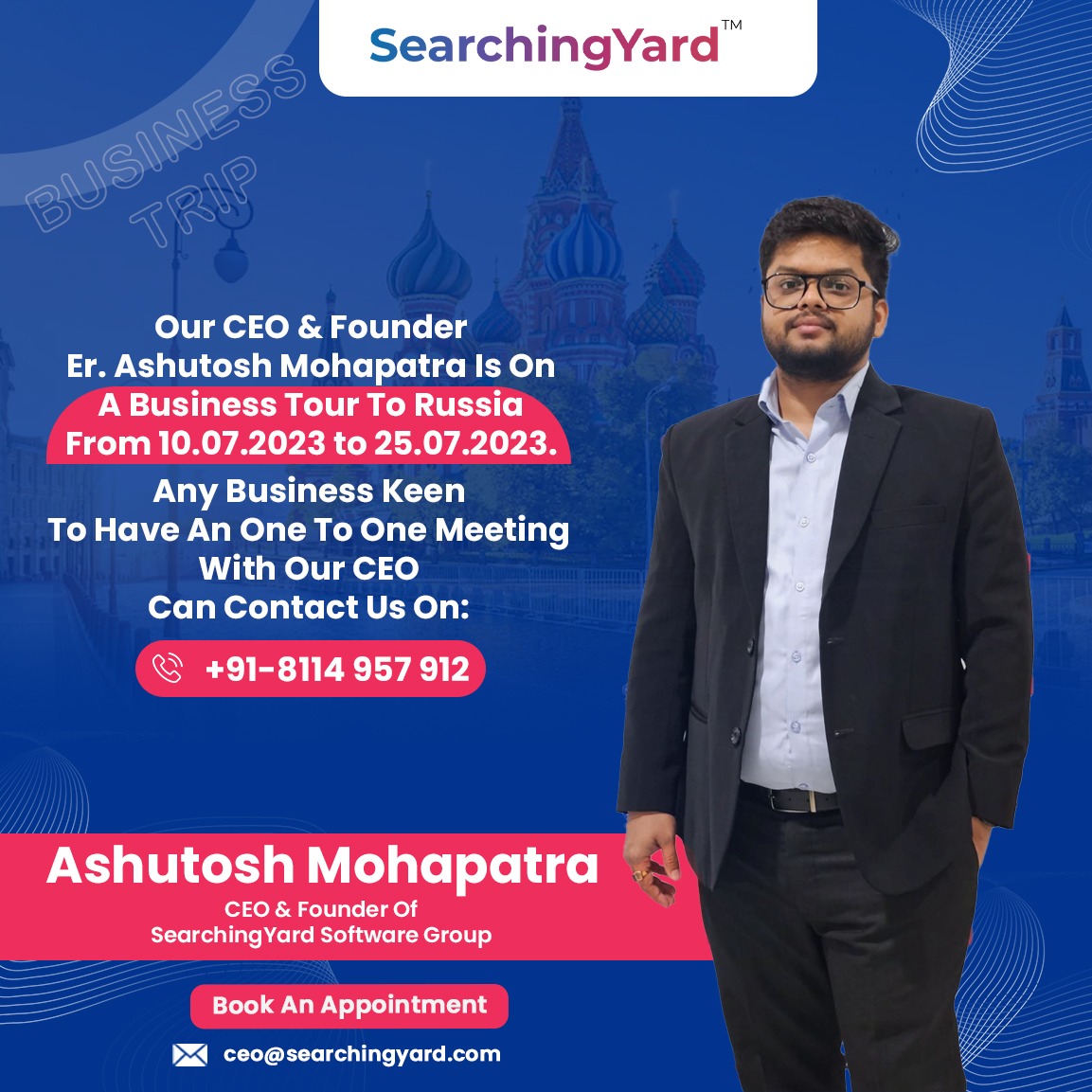 𝐒𝐄𝐀𝐑𝐂𝐇𝐈𝐍𝐆𝐘𝐀𝐑𝐃 𝐒𝐎𝐅𝐓𝗪𝐀𝐑𝐄 𝐆𝐑𝐎𝐔𝐏, 𝐀 𝐋𝐄𝐀𝐃𝐈𝐍𝐆 𝐈𝐓 𝐂𝐎𝐌𝐏𝐀𝐍𝐘 𝐀𝐂𝐑𝐎𝐒𝐒 𝐓𝐇𝐄 𝐆𝐋𝐎𝐁𝐄.⁣⁣

#russiabusinesstrip #govtmeeting #IndiaRussia