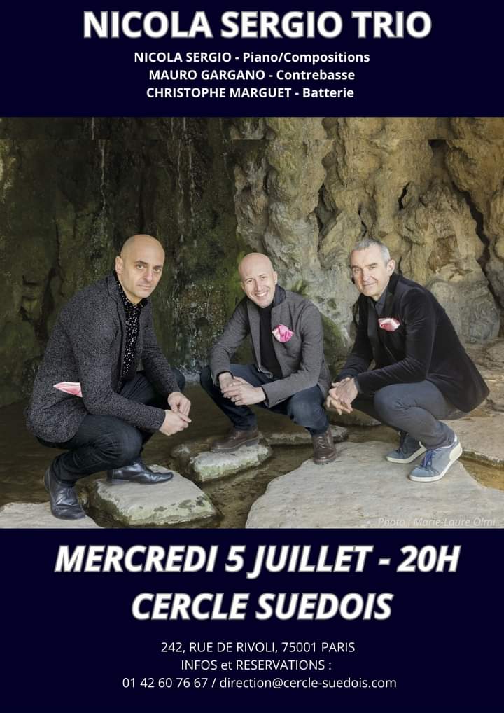 Next Concert. Infos/Réservations :
01 42 60 76 67 / direction@cercle-suedois.com
cercle-suedois.com/fr/rivoli-merc…

#musician #newalbum #flamantsroses #pianotrio #piano #pianomusic  #music #artist #musician #compositions #song #jazz #artist #livemusic #live #Paris