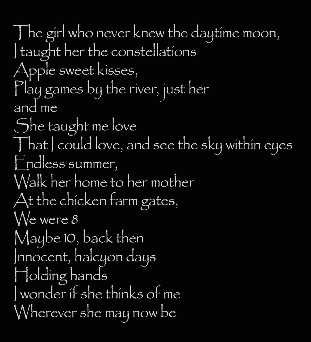 The girl who never knew the daytime moon. 

For #sweet #vss365