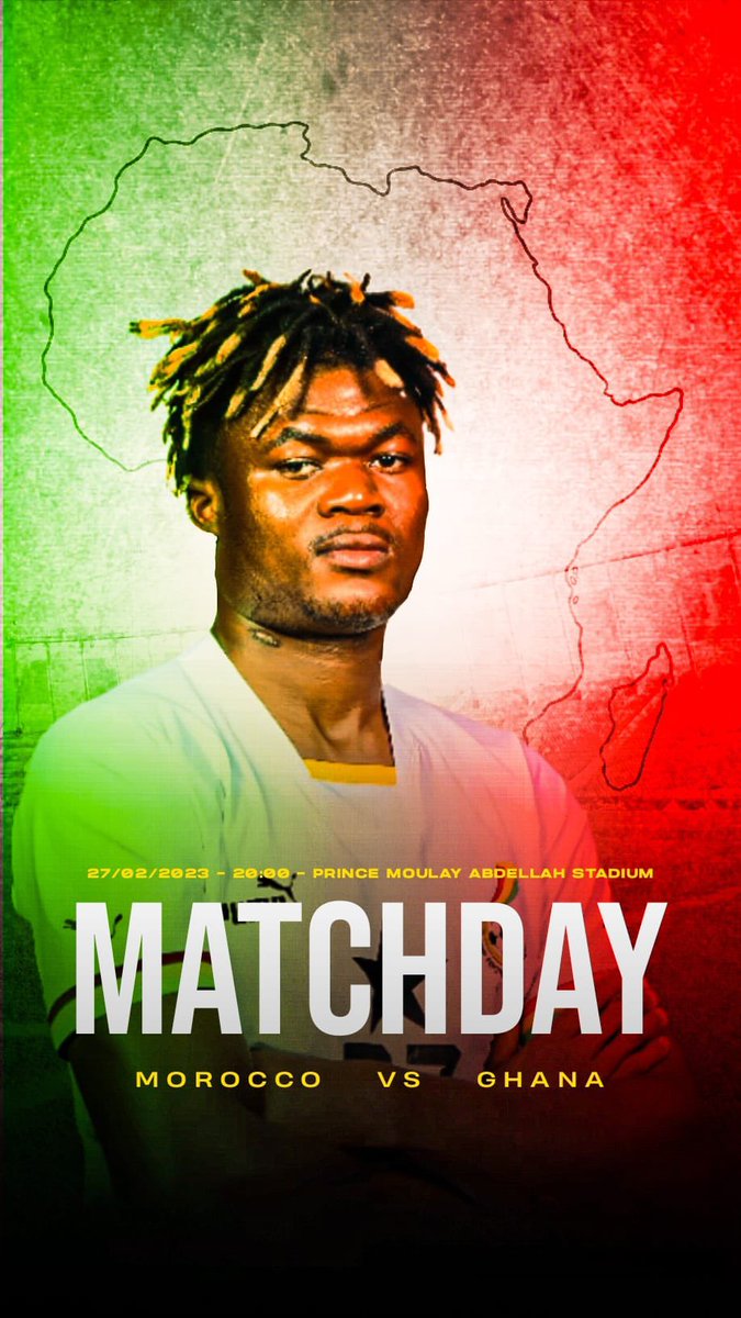 AIT_Management's tweet photo. Good Luck To @AIT_Management Client,  Terry Yegbe &amp; The Rest Of The @ghanafaofficial Black Meteors In Tonight’s @CAF_Online Group Stage Game v Morocco.

#afcon #BlackMeteors #terryyegbe #ghanafootball #Morocco #TotalEnergiesAFCONU23 https://t.co/x3swJBX5ZF