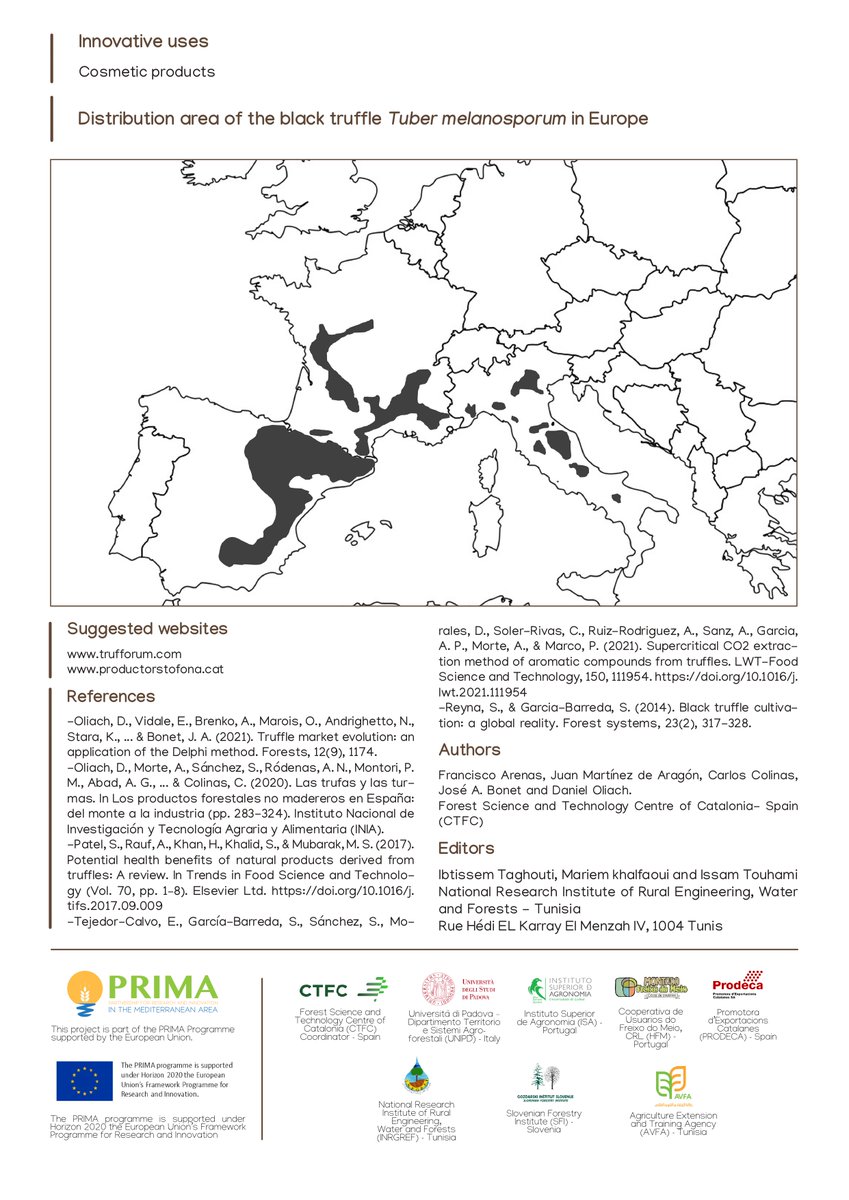 Did you know that the black #truffle is a highly prized food for its unique aroma including more than 50 volatile compounds?  

Black truffles are rich in protein, fat, dietary fibre, ash, essential aminoacids and metals.  

More information👇🏼 #WildFood