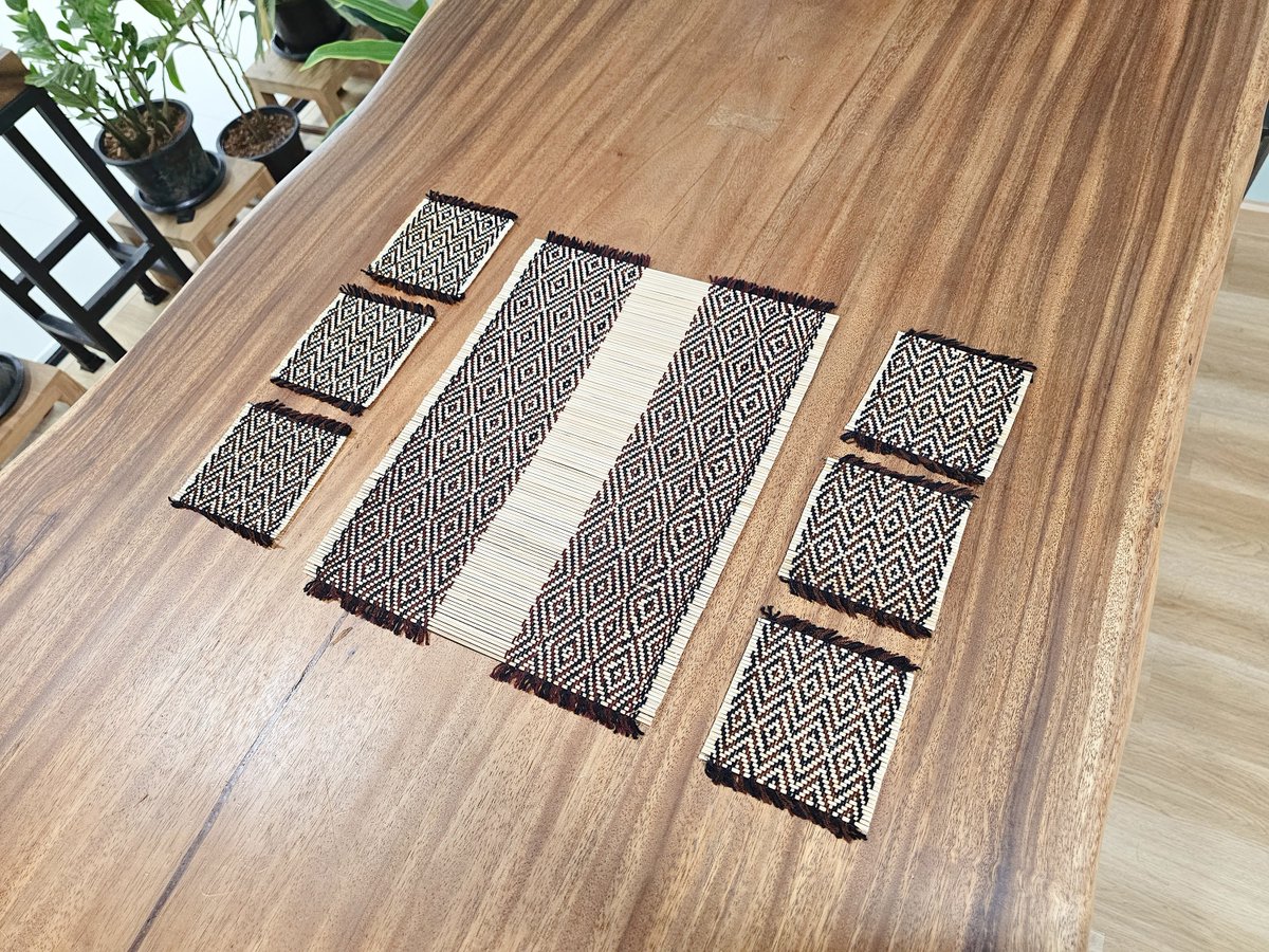 basketrybliss's tweet photo. Set of 7 Pieces Handmade Square Placemats, Natural Placemat, Handmade Woven Placemat, Table Decor, Kitchen Decor, Boho Table Set https://t.co/e8f3zgQXu8 #brown #beige #rattanbasket #rattanplacemat #bohopicnic #rattandecor #bohobasket #balibasket #wovenbasket https://t.co/KiH5ffhFpK