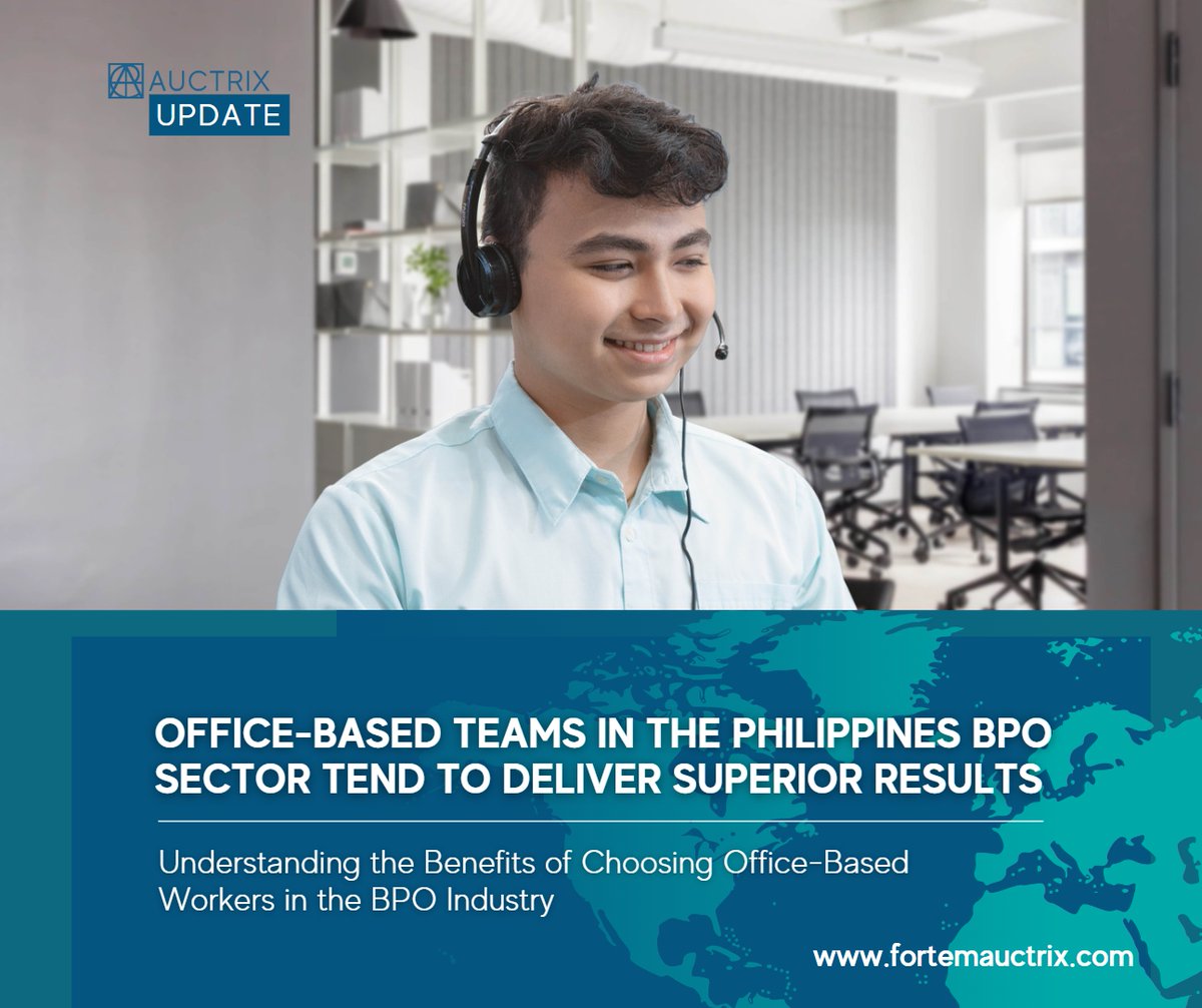 fortemauctrix's tweet photo. Raising the BPO bar: Office-based teams in the Philippines are leading the charge. Join #Auctrix in leveraging these trends to amplify your business.

Stay informed with Auctrix, your trusted BPO partner.
READ FULL ARTICLE: https://t.co/G5q2qaTweF

#Auctrix https://t.co/gTxB0XauVG