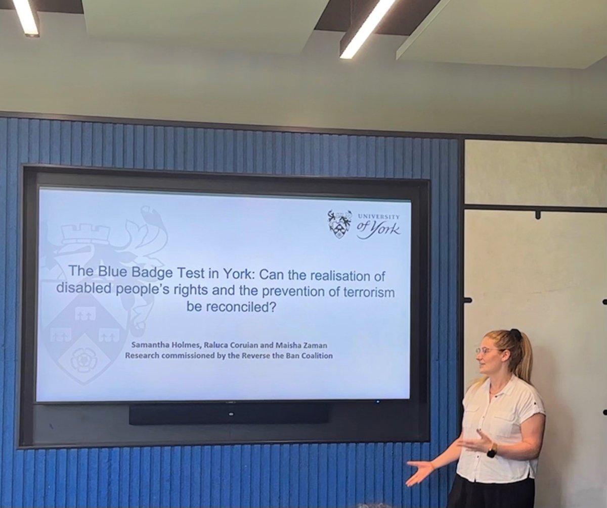 Humbled to receive the Sam Pegram Human Rights Placement Award from @CAHRyork in memory of @UoYLaw alumnus @SamPegram, for my latest research project on disability & counter-terrorism. I am indebted to all research participants & I stand in solidarity. 👉reversetheban.co.uk/wp-content/upl…