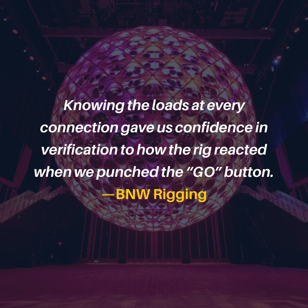 EilonEngineer's tweet image. The Ron StageMaster being used to monitor the incredible Sonic Sphere at @TheShedNY.
𝘊𝘩𝘦𝘤𝘬 𝘰𝘶𝘵 𝘵𝘩𝘢𝘵 𝘭𝘰𝘢𝘥 𝘤𝘦𝘭𝘭 𝘮𝘢𝘱!

Thanks to BNW #Rigging for the great shot and excellent work!

More about the RSM 👉 eilon-engineering.com/uses/stage-saf…

#rigginglife #soundandlight