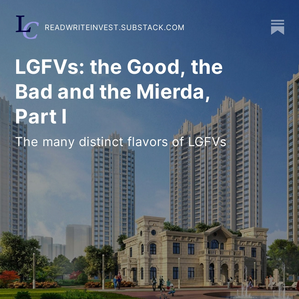 (continuation of a long 🧵 on LGFVs)

I am expanding on this thread in a series of posts on my blog. This first post discusses the many distinct flavors of LGFVs.

Please note the change in sub-domain.