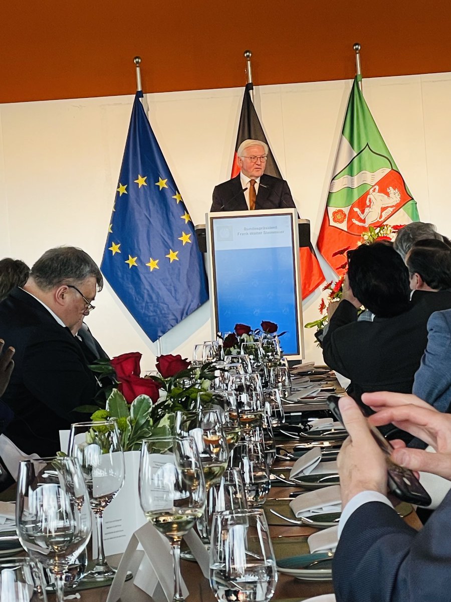 President Frank-Walter Steinmeier hosted the diplomatic corps of Germany at the Ruhr Museum. Talked about the energy transition of the country, and the last coal mine closed 5 years ago.