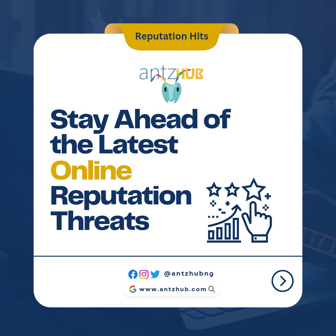antzhubng's tweet photo. Your online reputation is more important than ever. In today's digital world, everything you do online can be seen by potential customers, partners, and even employees. That's why it's so important to stay ahead of the latest online reputation threats.
#reputation https://t.co/BahuD6AuF6