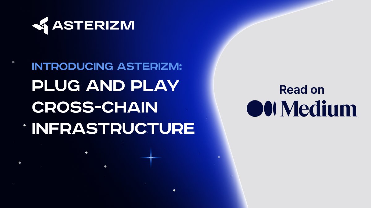 Explore Asterizm's flexible cross-chain infrastructure solution on <a href="/Medium/">Medium</a>👉 bit.ly/44jHnf3

Discover how #Asterizm is revolutionizing #blockchain interoperability, shaping the future of #crosschain. Join us to expand industry adoption and reach 1 billion users!

#DeFi