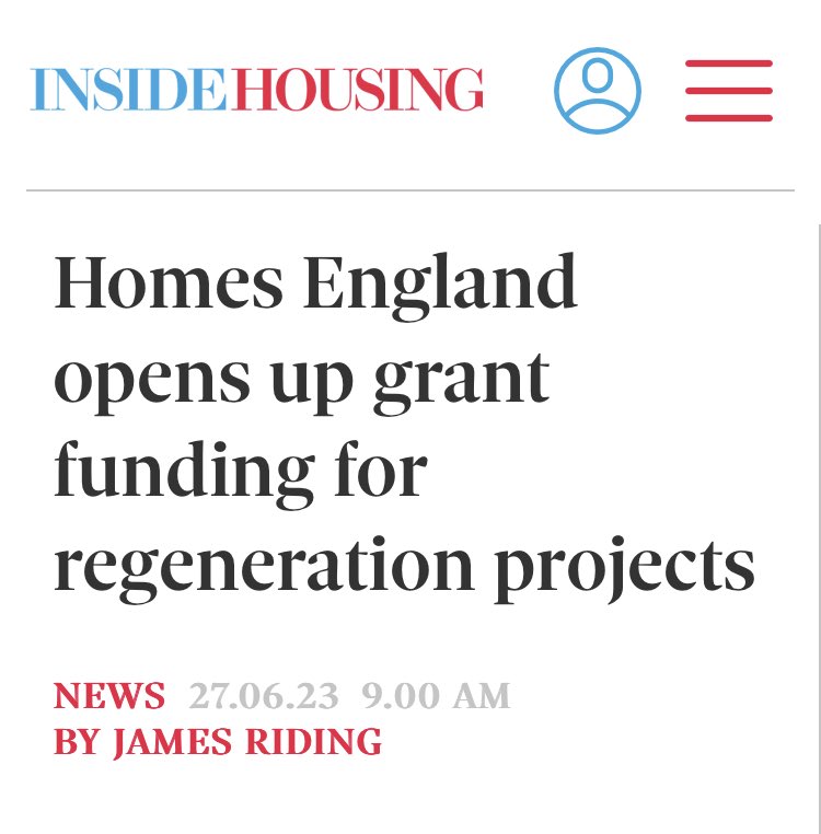 ncullenc2k's tweet photo. Homes England  announced grant funding for regen https://t.co/SBSoCFdeMa