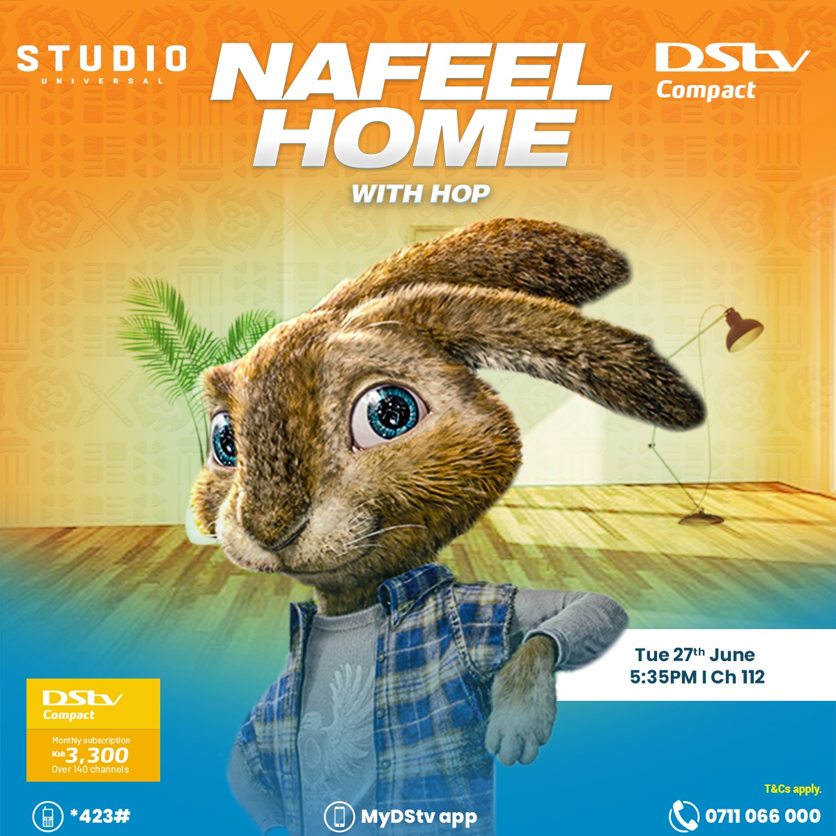 ItsKubasu's tweet photo. Watoto wamerudi nyumbani for Midterm. They also deserve entertainment.

Watch Hop on @DStv_Kenya today on Ch. 112 @ 5.35PM 

Dial *423# or download the MyDStv App to get connected to DStv Compact for KES 3,300.
#KidsFunFest https://t.co/MEpwZ95Jhk