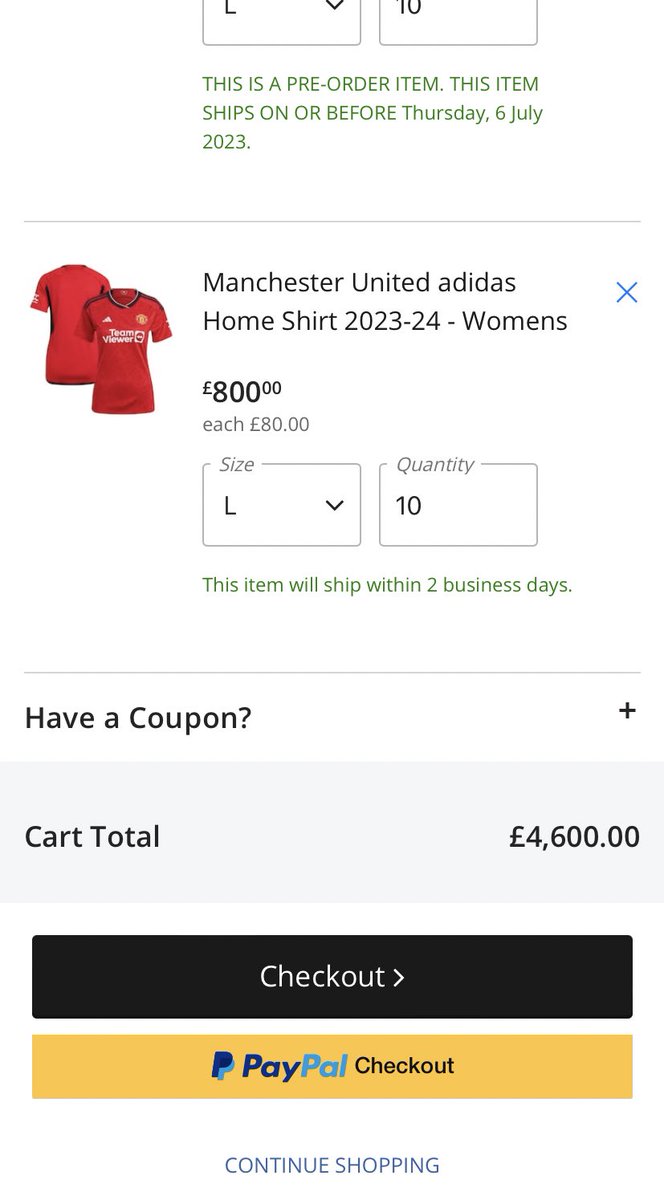 Go store.manutd.com

Fill your Cart with as many shirts as you can, then leave

This reduces free/available stock in store and reducing sales

Don’t feed Glazer's greed

#BoycottAdidas
#BoycottMUFCKit 
#GlazersOut

Retweet Massively