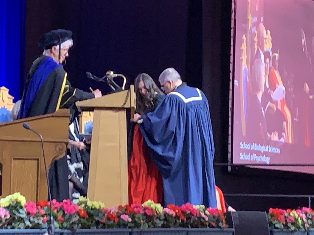 Amy_Lauren_'s tweet photo. Graduation is one of the few occasions I'll pose on command and demand multiple photos in many locations!! I'd wear a robe like this every day if I could! #bringbackcapes #phdgraduation https://t.co/WSvMvunGPF