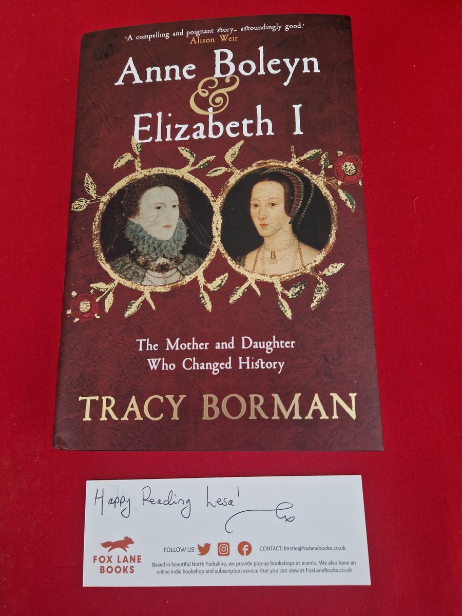 I always love the personal touch from @foxlanebooks thank you💜 that's me for the next few days @TracyBorman 🤓 #supportindependantbooksellers
#tudorhistory