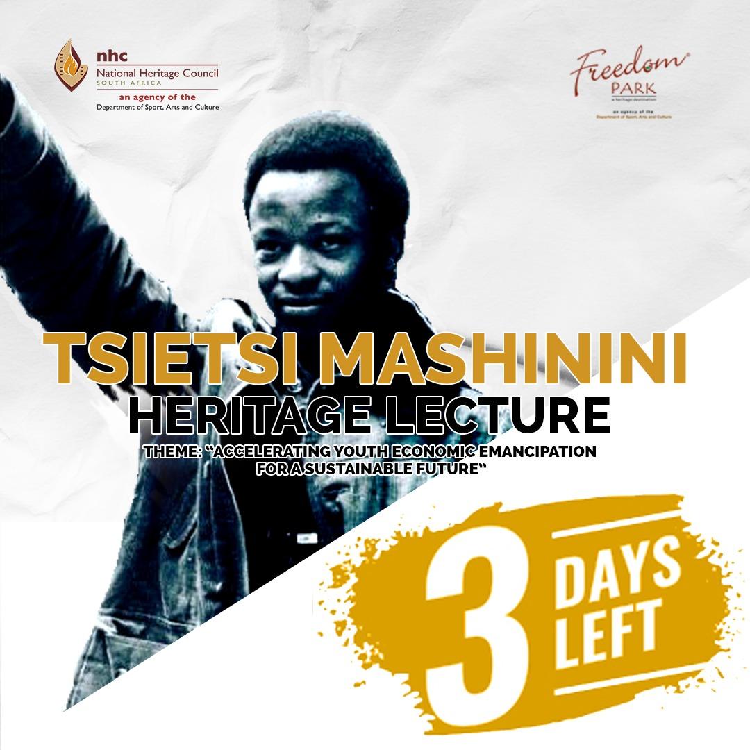 NHCSouthAfrica's tweet image. #Countdowncontinues 3 Days left to the #TsietsiMashininiHeritageLecture #YouthMonth2023 #June16 #SowetoUprising Freedom Park (SA)