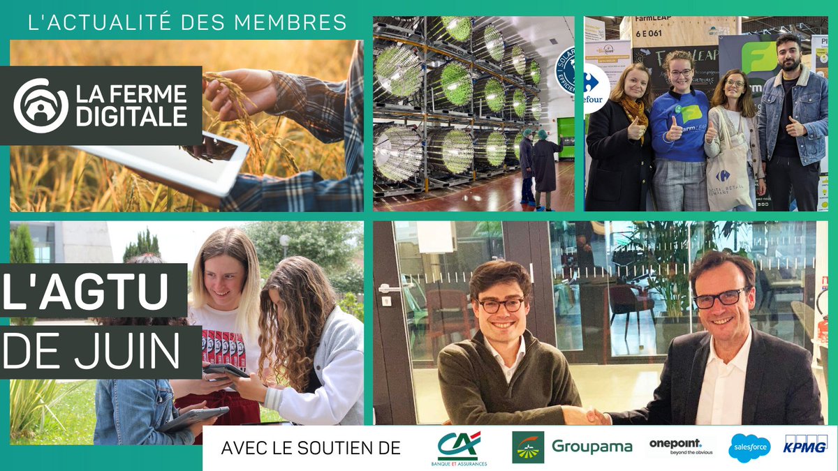 FermeDigitale's tweet photo. [#AGTU] Découvrez l'actualité des membres de #LFD en juin ! Les membres à l'honneur : @farmleap #StockCO2 @Klarys_io @futura_gaia @Etablieres 🌱
Lire les articles 👉🏻 https://t.co/jACk5eSft4 https://t.co/wKLRqY3ZeV