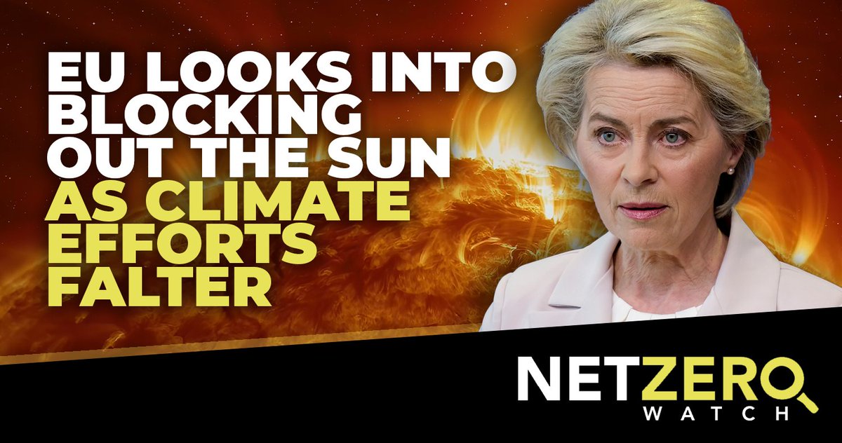 The EU is looking into whether large-scale interventions such as deflecting the sun’s rays or changing the Earth’s weather patterns are viable options for fighting climate change.

Europe's green elites are barking mad. #CostOfNetZero

👉 bloomberg.com/news/articles/…