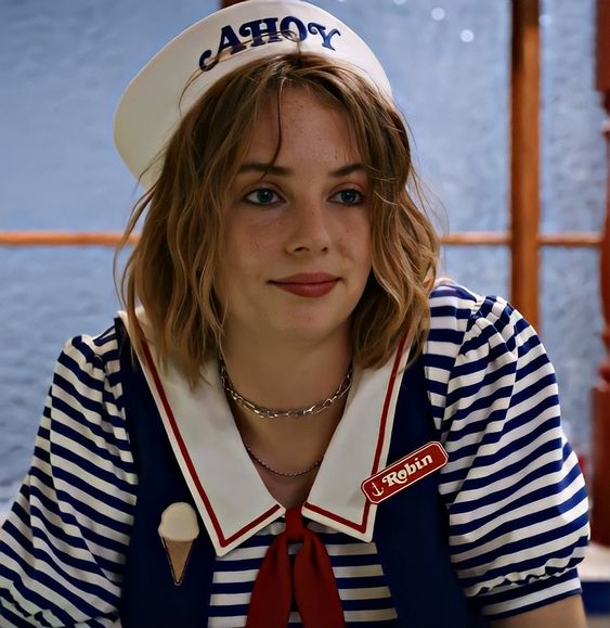 transtisticotd's tweet image. autistic trans character otd is robin buckley from stranger things! they are a girlflux lesbian who go by they/she pronouns! (canon lesbian, implied autistic, rest hc) submitted by anon thank u!!