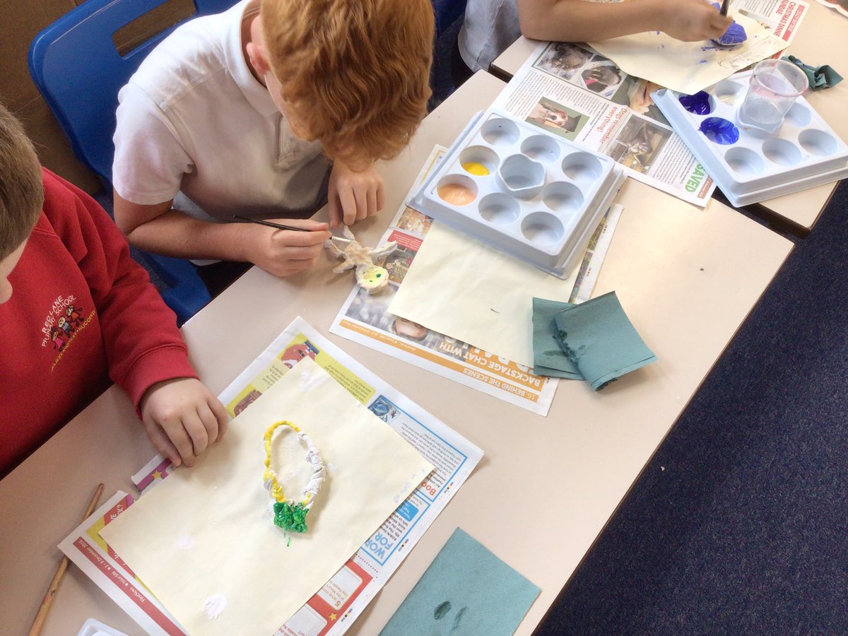 RedLaneSch's tweet photo. 6H putting the finishing touches to their Mod Roc sculptures created last week. Looking forward to our Art Showcase tomorrow. #year6 #ModRoc #sculpture #creative #art https://t.co/DMAqhCkMYP