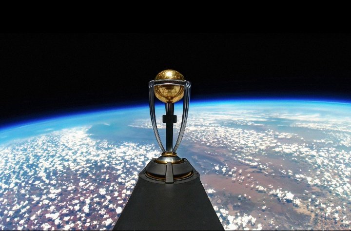 Cricket World Cup trophy launched into Space, lands in Motera to kickstart world tour
