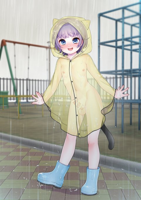 【NSFW】雨の日の露出狂男の娘 