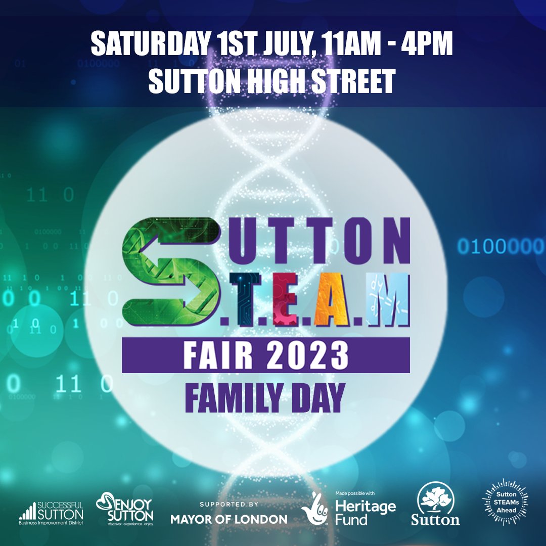 📅Come and see us at the Sutton STEAM Fair on Saturday 1st July on Sutton High Street. Bring your family, practice your scientist skills and learn about our research into #Cancer drugs🧬💊 Find out more about this fantastic event⬇️ steamsahead.sutton.gov.uk/steam-fair