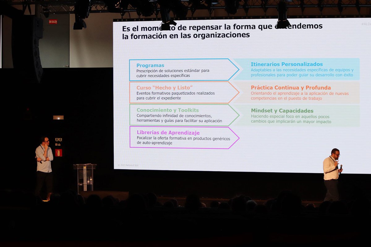 netmind_es's tweet photo. 📣Keynote #ALDAY2023 con @aleixpalau CEO de Netmind y Javier Pérez Global Head of Digital Transformation University en @bbva, nos hablaron sobre los “Retos y tendencias en el aprendizaje organizacional con BBVA”.
Ahora es tiempo de un café☕y #networking https://t.co/vfeAvL0tMp