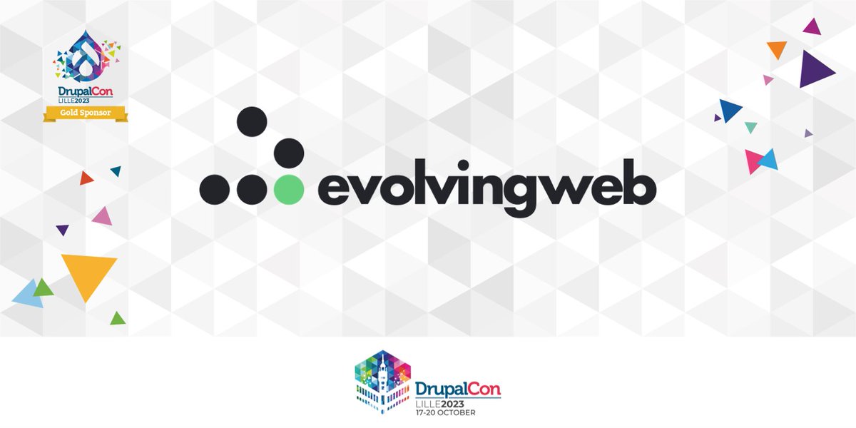 We are happy to introduce @evolvingweb as a Gold Sponsor of #DrupalConLille 2023! 
Welcome and thank you for your support!