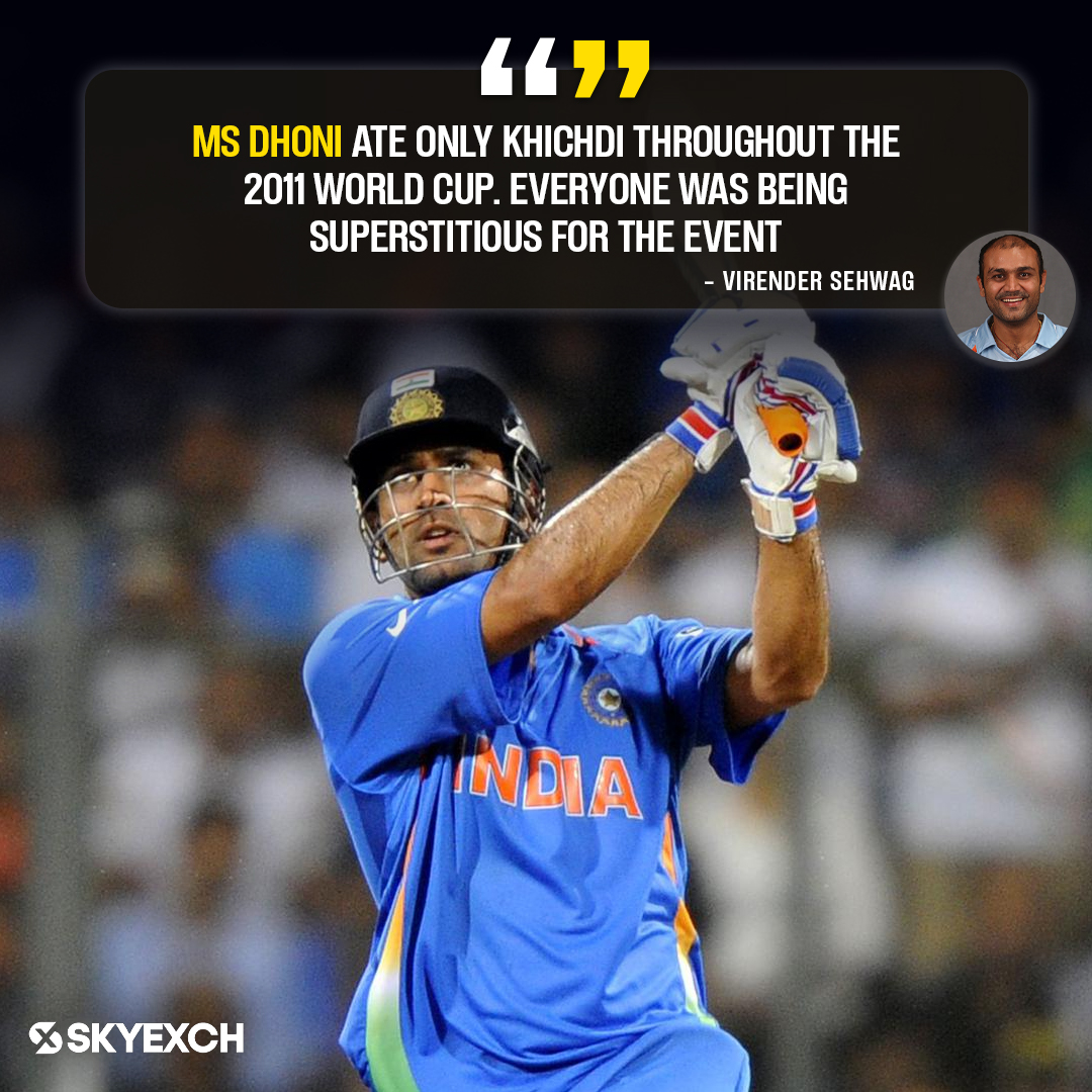 Virender Sehwag reveals a secret of MS Dhoni being superstitious during the 2011 World Cup.

#VirenderSehwag #MSDhoni #WorldCup #Cricket #SkyExch