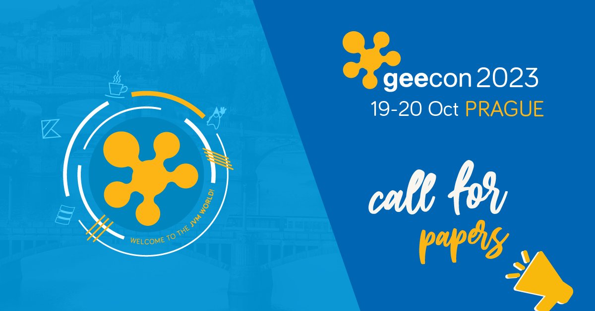 Howdy #JVM people! Your favorite conference, #GeeCON, is now accepting CFP submissions for the Prague edition on October 19-20, 2023. Don’t miss out on this opportunity and submit your talk on #java #Cloud #AI #microservices #SoftwareEngineering #Agile 
 2023.geecon.cz/cfp/